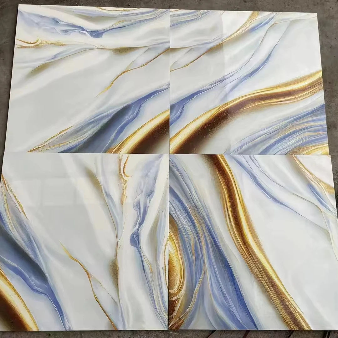 Marble Look Porcelain high Quality 600x600MM Polish Porcelain Tiles Flooring Factory Stock