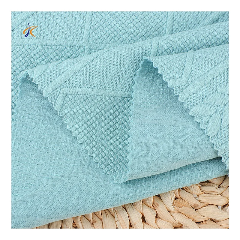 Wholesale thick soft textured knitted wool jacquard ladies dress 96 polyester 4 spandex fabric