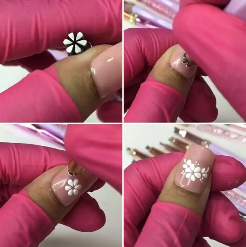 Wholesale Reusable 6pcs Nail Art Stamp Pen Flower Manicure Beauty Tool Nail Stamping Pen Mix Shapes Silicone Nail Stamp Pen Sets