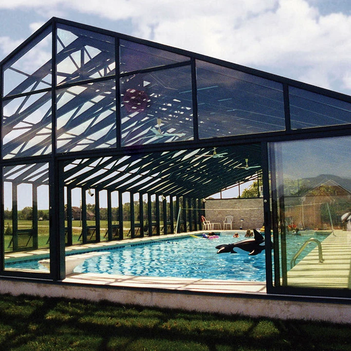 Commercial polycarbonate aluminum swimming pool enclosures