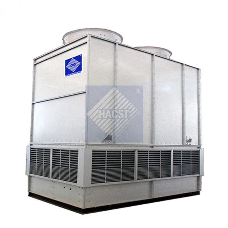 Closed circuit cooling water tower for water source pumps