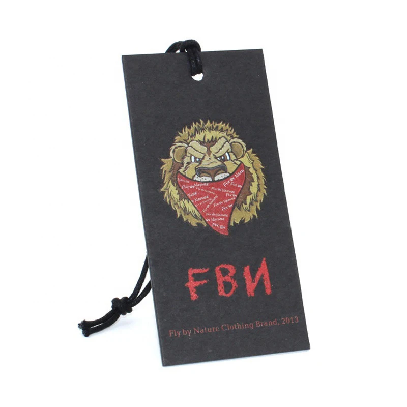 garment hang tags custom black cardboard paper tags garment hangtag