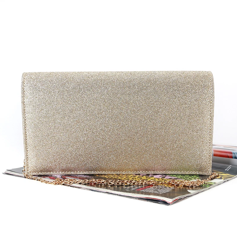 Прямая продажа с фабрики оптовая клатч из полиэстерной ткани вечерняя сумка клатчи блестящего материала для вечеринки выпускного вечера