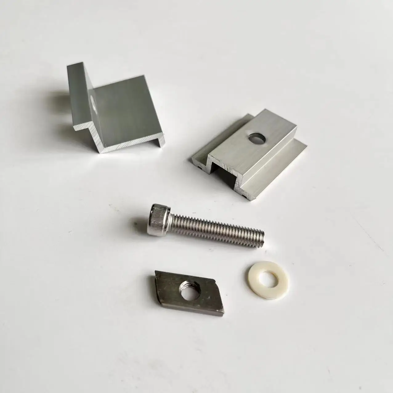 aluminium alloy pv brackets mid and end clamp for photovoltaic panel mounting system