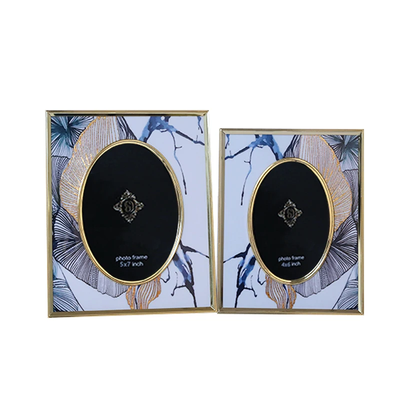 
Hotel villa model room wedding room decoration photo frame decoration light luxury metal tabletop table frame 6 inch 7 inch 