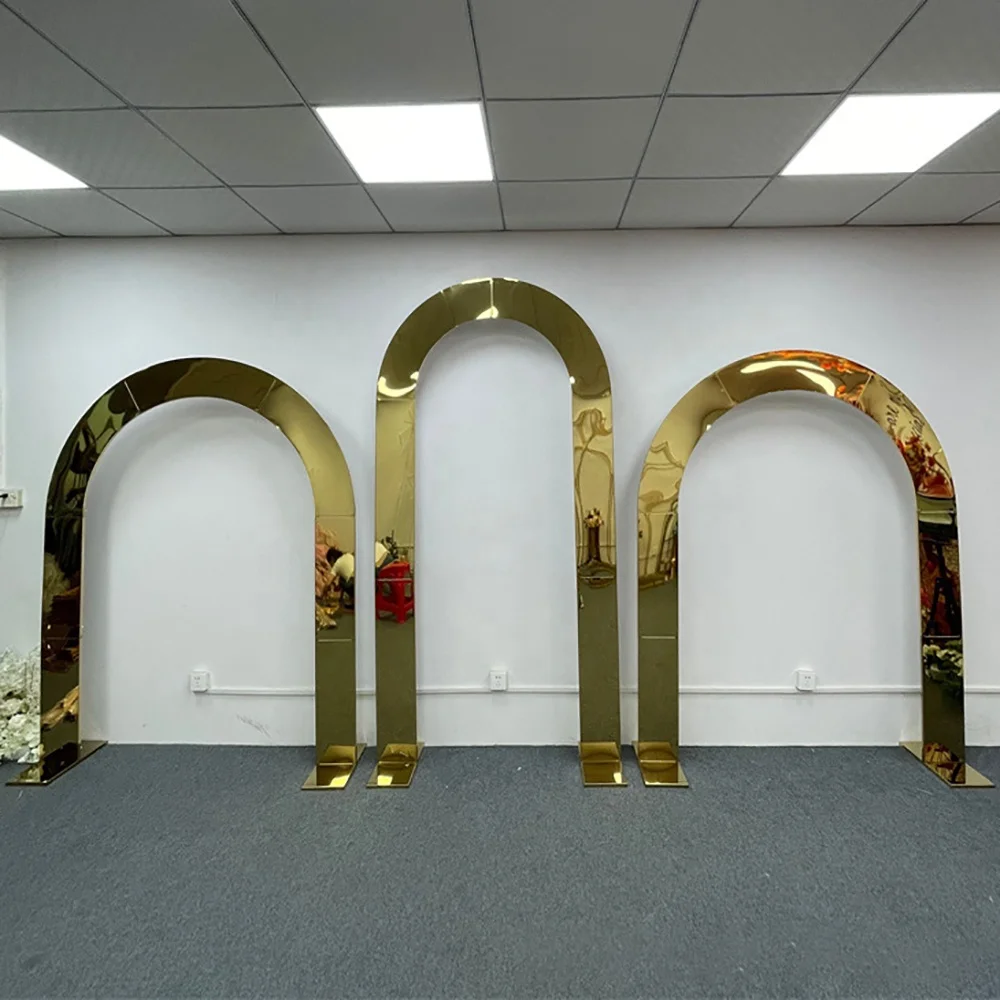 2024 wholesale stainless steel round wedding arch for decoration