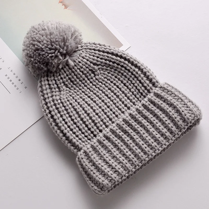 Baby Toddler Winter Pompom Hat Knit Newborn Baby Hat Warm Beanie Cap for Girls Boys