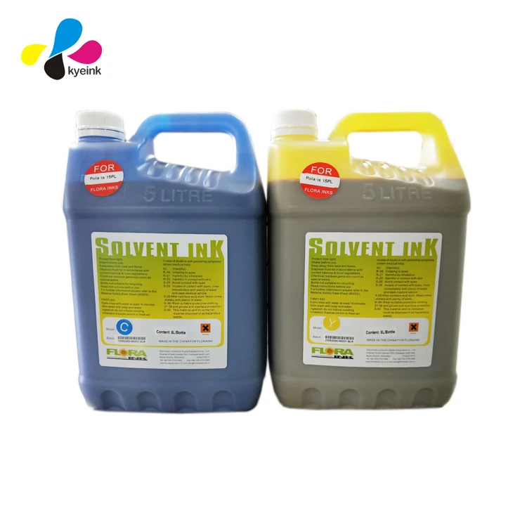 Original package flora digital solvent based ink spectra polaris 15pl ink  flora Spectra Polaris 15PL solvent ink