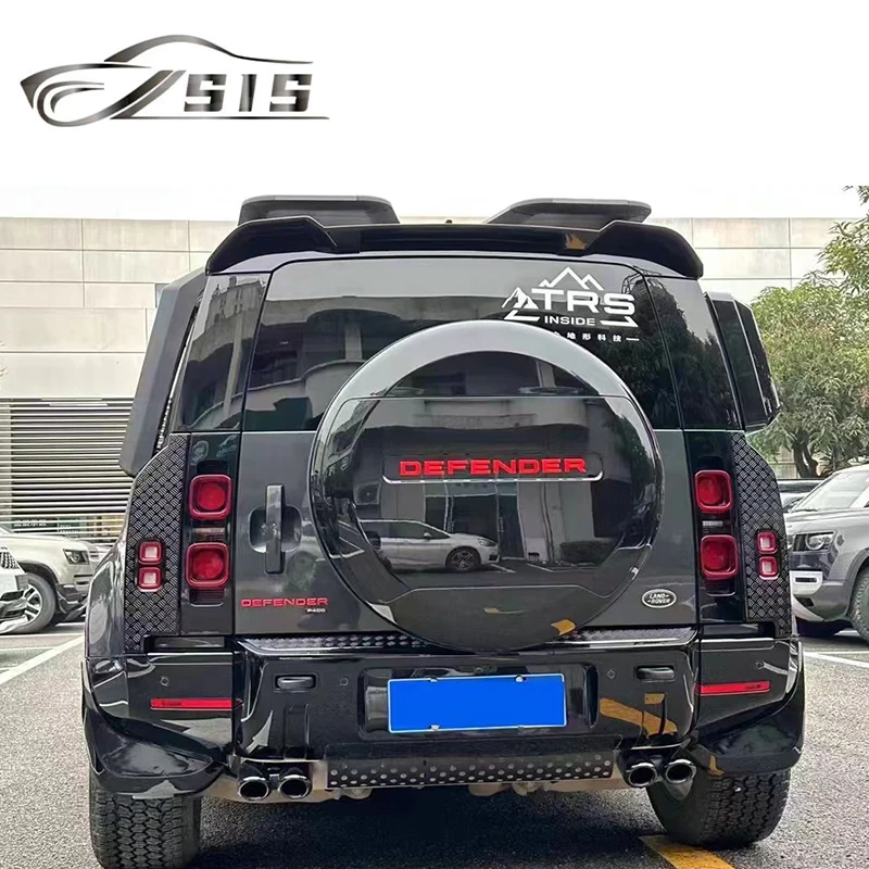 Крышка запасного колеса RR Defender 90/110/130 для Defender из пластика, углеродного волокна, глянцевый черный чехол для задней шины, автомобильные запчасти