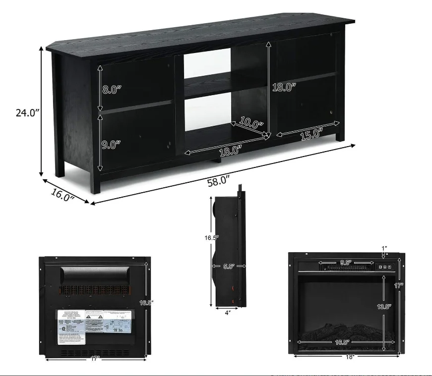 Modern Design simple TV Stand and Living Room Furniture Electric Fire Place Modern TV Cabinet Stand storage coffee table