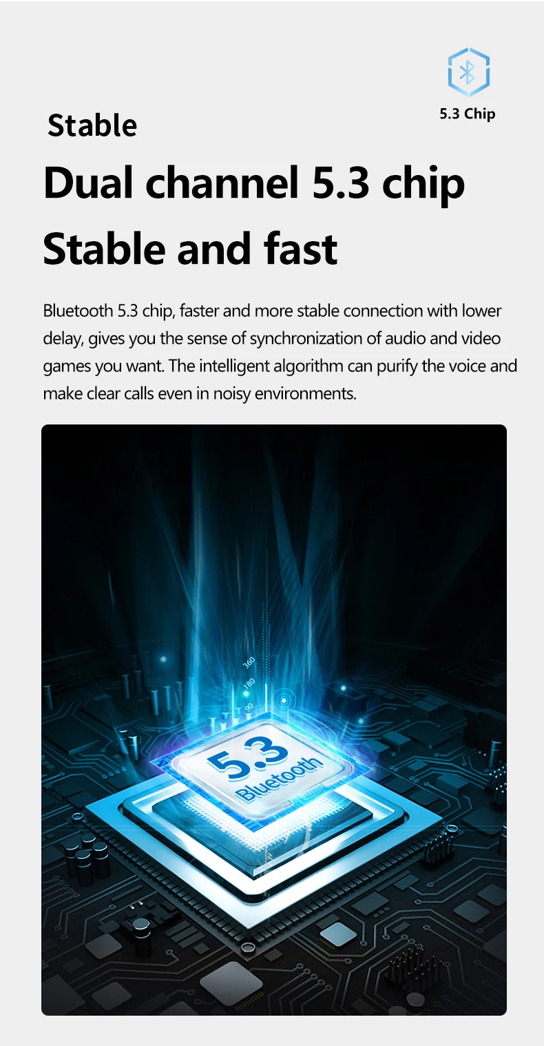 A520 TWS Wireless Earphones Sport Headphone Bluetooth 5.3 Smart Touch HiFI 9D Stereo Waterproof Ear Hook Headset  hearing aid