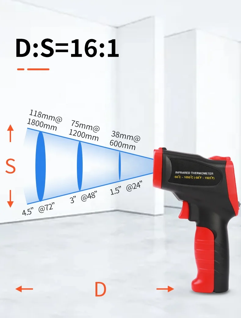 -50-380 degree IR Infrared Laser Digital Non Contact Portable Temperature Guns Kitchen Digital Thermometer For Industry