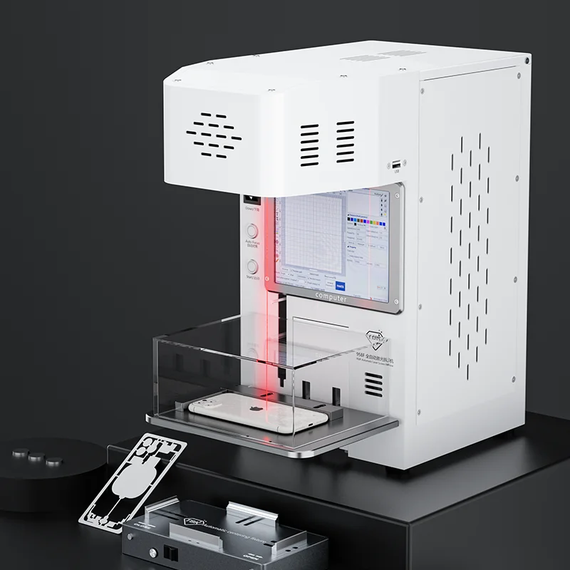 2022 Newest Mini Automatic 20W TBK 958F Laser Machine For IPhone 8 X 12 13 Pro Max Repair Broken Laser Iphone Back Glass Removal