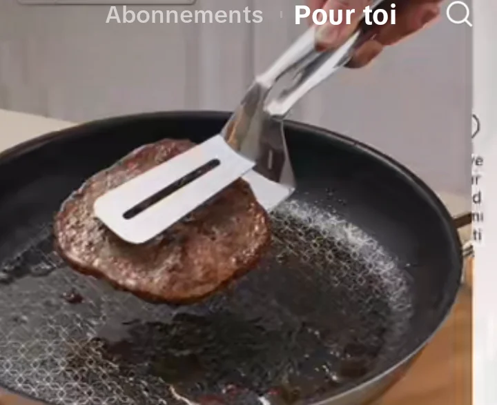 Stainless Steel Multipurpose Steak Clamps Flipping Spatula tongs Clip for Beefsteak Bread Hamburger BBQ Meats Pizza