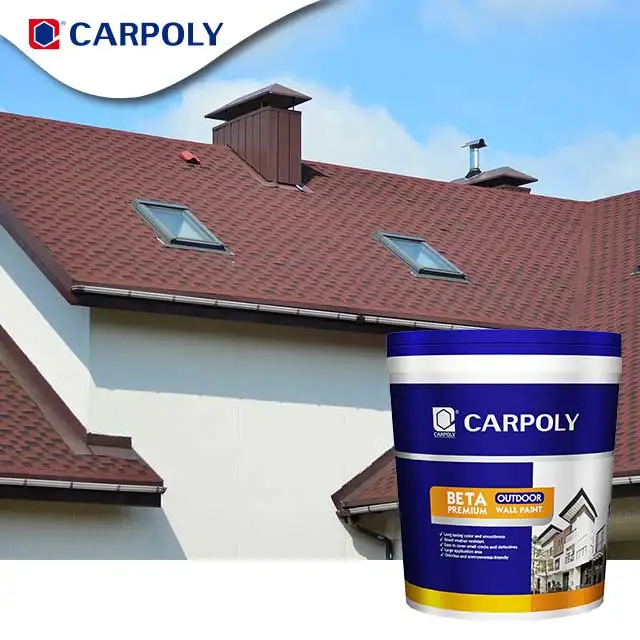 CARPOLY Emulsion Exterior Wall Paint for Roofs various substrates loose putty layer