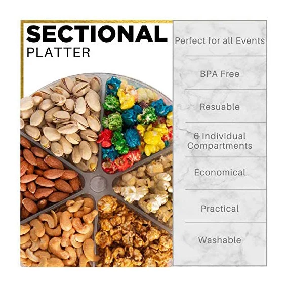 Hot Sell Plastic Plate Bowl Reusable Plastic Organizer Tray Food Packaging For Shop Restaurant Family Party Daily Use