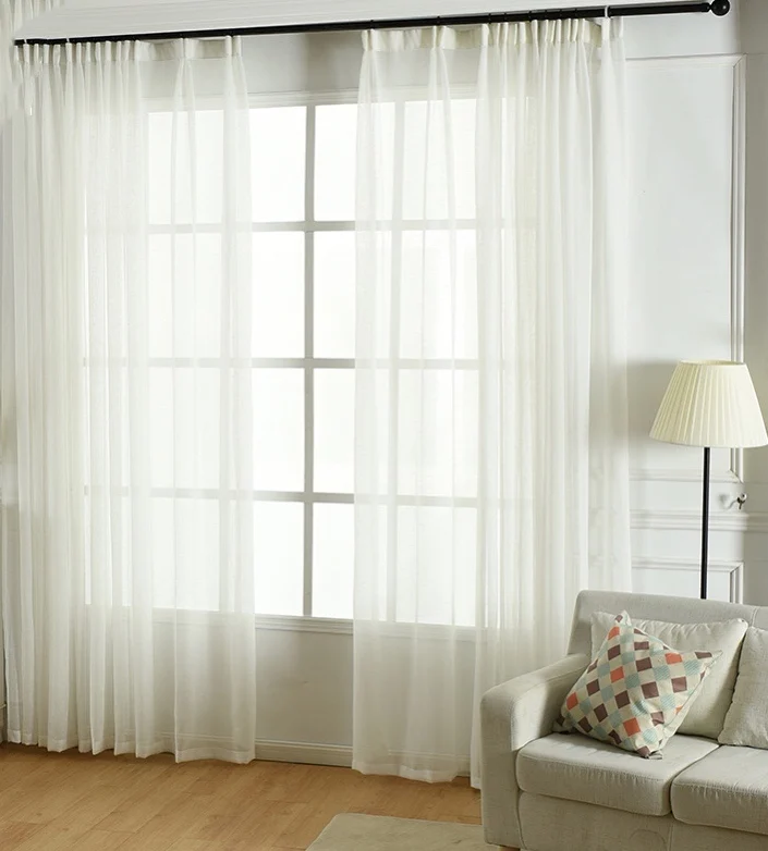
 Home Decoration High Quality Simple And Elegant Sheer Voile Curtains For the Living Room  