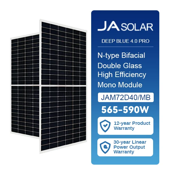 JA N Type Bifacial High Efficiency Solar Panel Mono PV Models 580W 585W 590W 600W