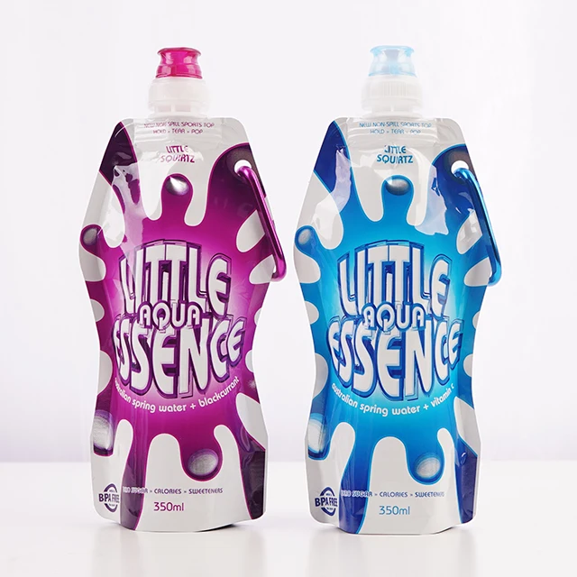 New Free Portable Foldable Spout Pouch Plastic Drinking Water Bags