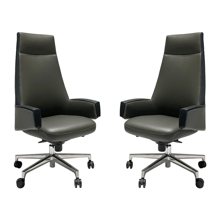 Hot New Products Pu Mute Universal Wheel Swivel Office Chair Leather Furniture