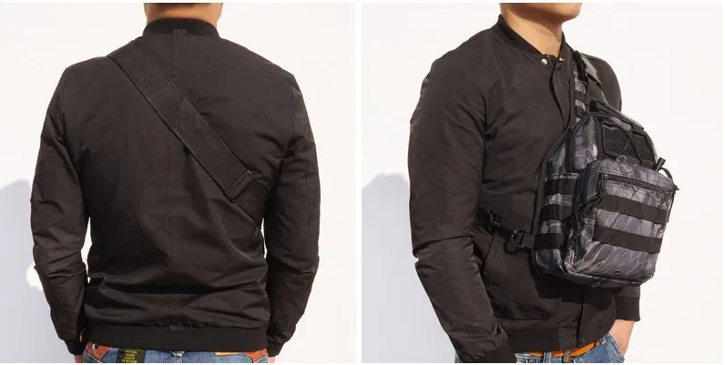 BORYOPTICS 600D Oxford Fabric Waterproof Outdoor Tactical Backpack Cross Body Shoulder Sling Bags 10 colors