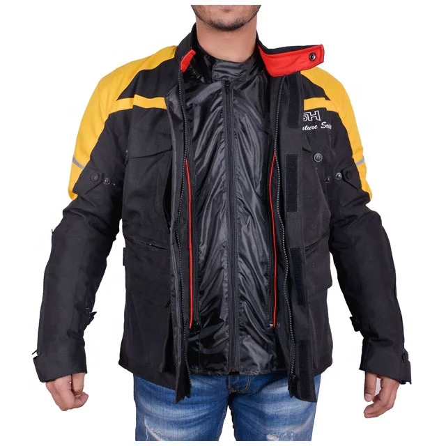 Custom Made Cordura Textile Waterproof Touring Jacket Men Motorcycle Adventure riding Jacket CE Armored Enforced Touring Jacket