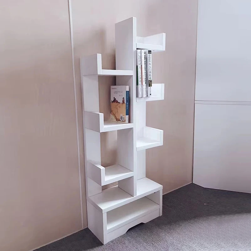 Современный деревянный книжный шкаф мебель белая книжная полка для гостиной