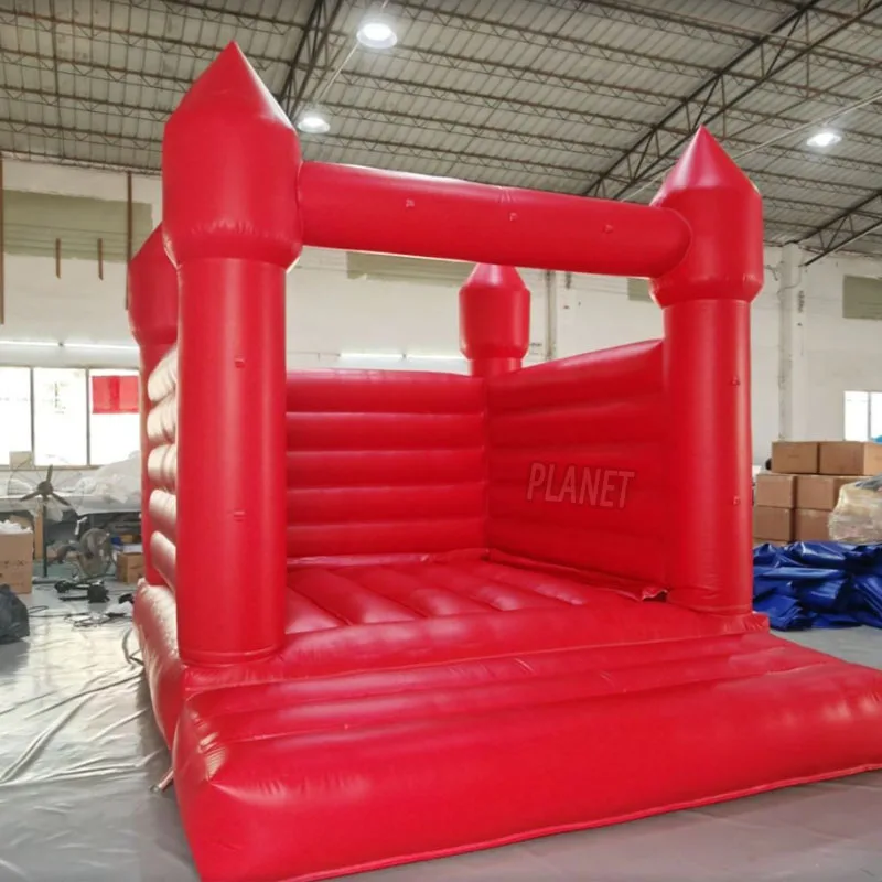 Hot Sale Tiktok Party Rental Business Full PVC White Inflatable Bouncy Castle With Mini Slide