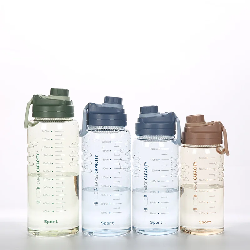 High Temperature Resistant Transparent Sport Cup Plastic Fitness Portable Travel Water Bottle