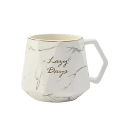 Роскошный подарок, оптовая продажа, креативный Европейский логотип, чайная чашка, Мраморная керамическая кофейная кружка для пары