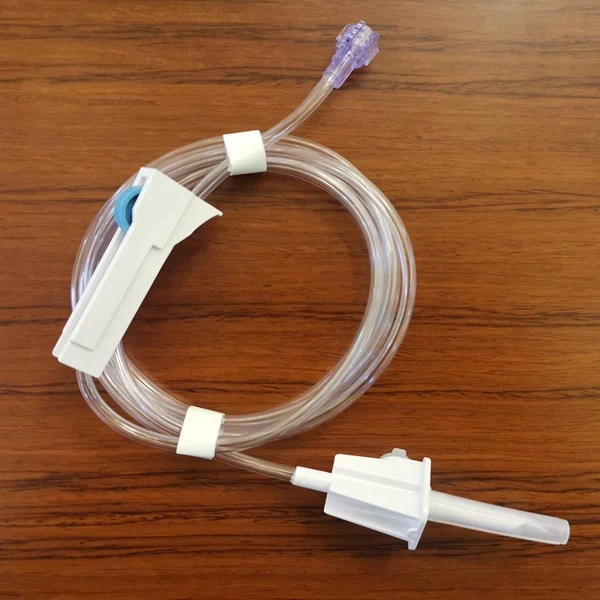 connector 2 port multiple infusion dock with Uni-direction check valve and chamber, female and male luer adapters