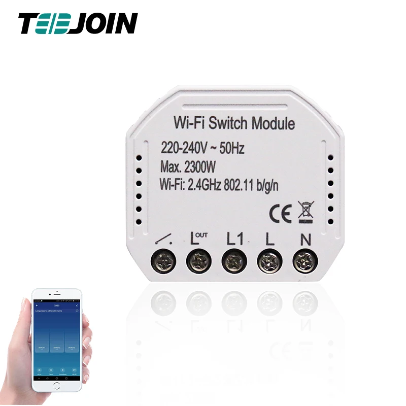 TEEJOIN Wifi Smart Home Switch Module Smart Home Devices that work with Alexa Google Home Tuya