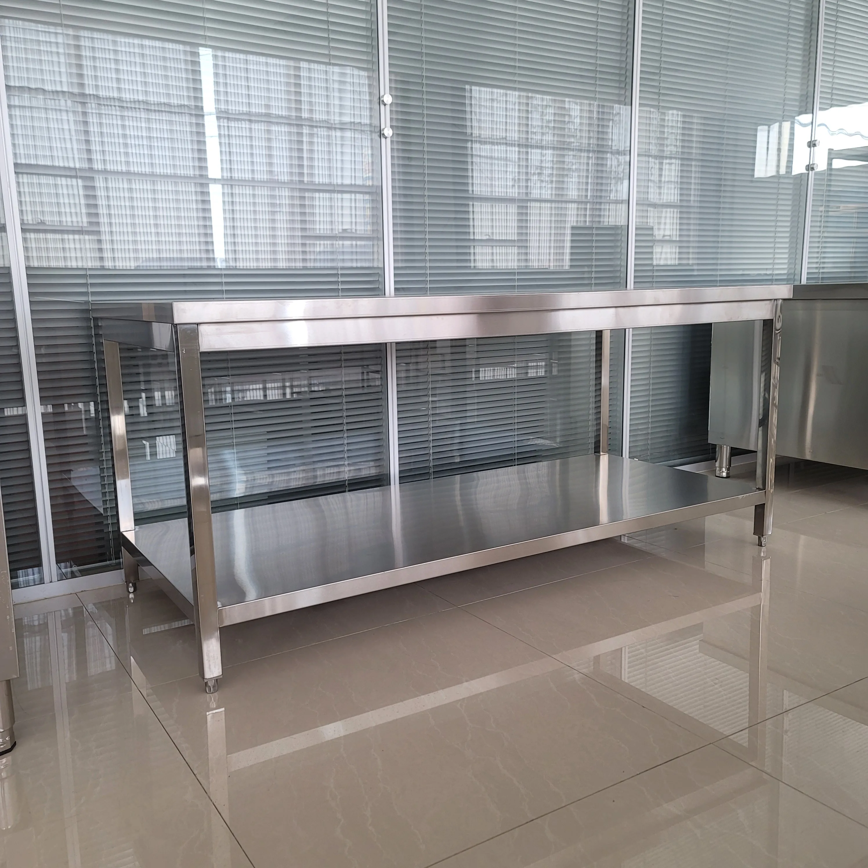 Industrial commercial restaurant equip supply knock down work table kitchen work table for fast food restaurant