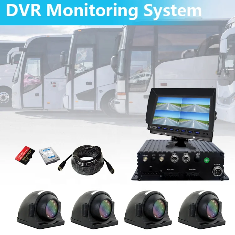 Wholesale DVR Digital Hard Disk Recorder Linux System Mobile 4CH Monitor System AHD CCD Camera