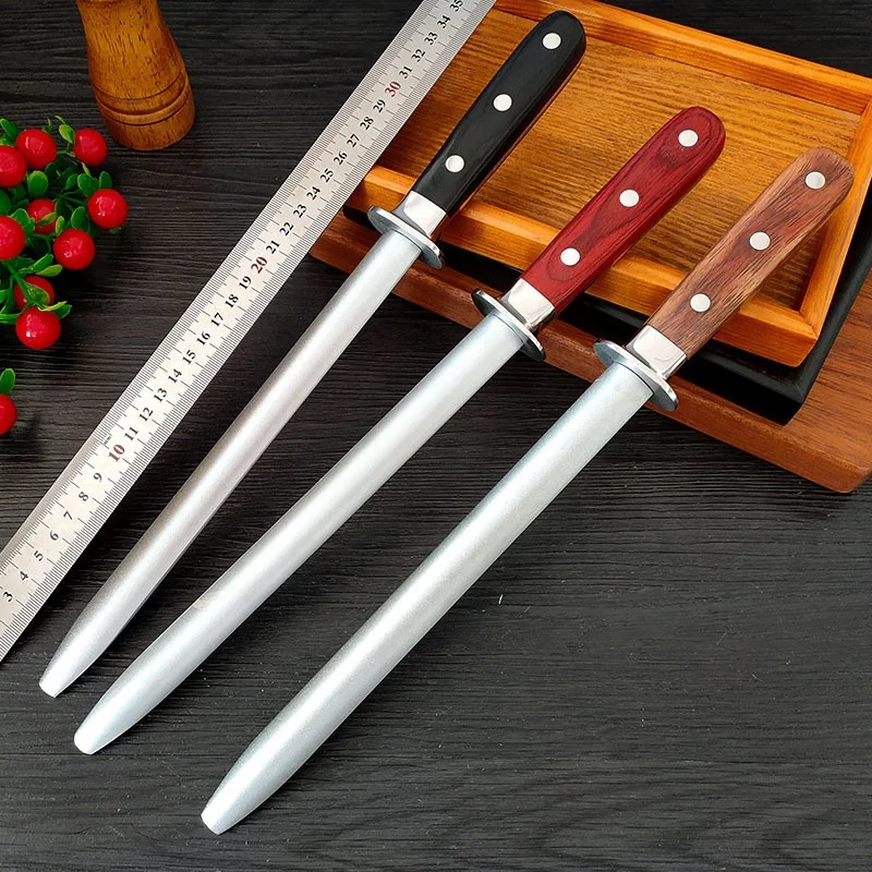 Углеродистая сталь алмазный порошок нож точилка стержень хонинговальная с деревянной ручкой