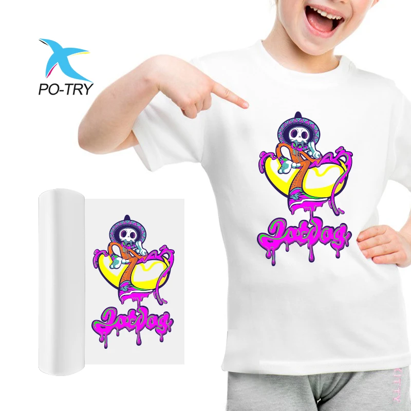 PO-TRY лучшее качество Dtf Pet пленка рулон 30 см 60 для печати A3/A4 ПЭТ