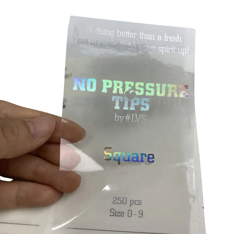 Manufacturer Custom Roll Adhesive Labels Printed Glossy Transparent PVC Label Holographic Cosmetics Sticker For  Bottle