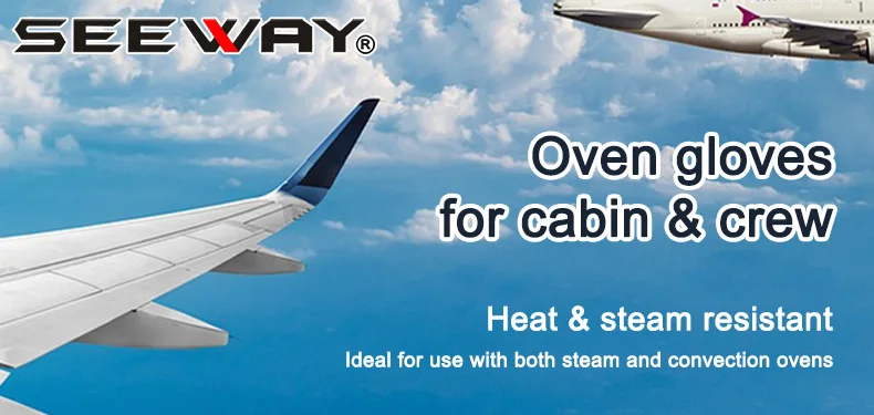 Premium Long Sleeve Waterproof Steam Resistant Grip Gloves for Cabin Crew