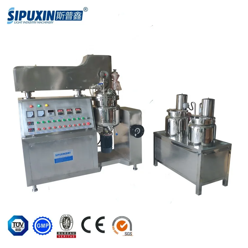 Вакуумный гомогенизирующий эмульгатор для лосьона для тела, 100 л, емкость для смешивания косметического электрического нагрева/парового нагрева, 1 - 65 об/мин