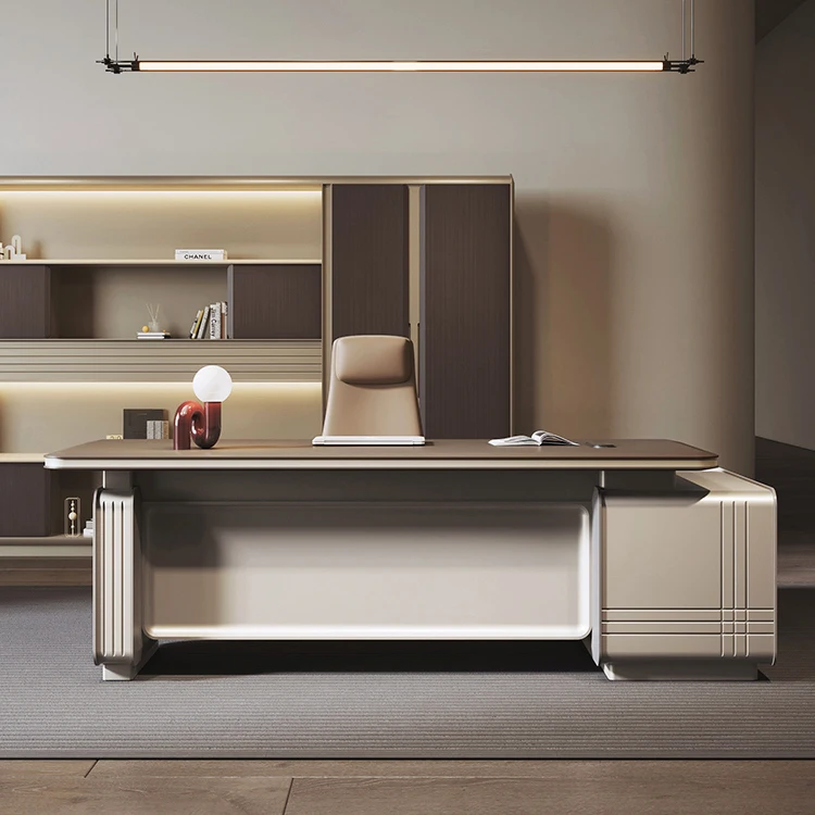 Quality Executive desk MDF Commercial office furniture with drawers L-shaped desk Manager Executive desk