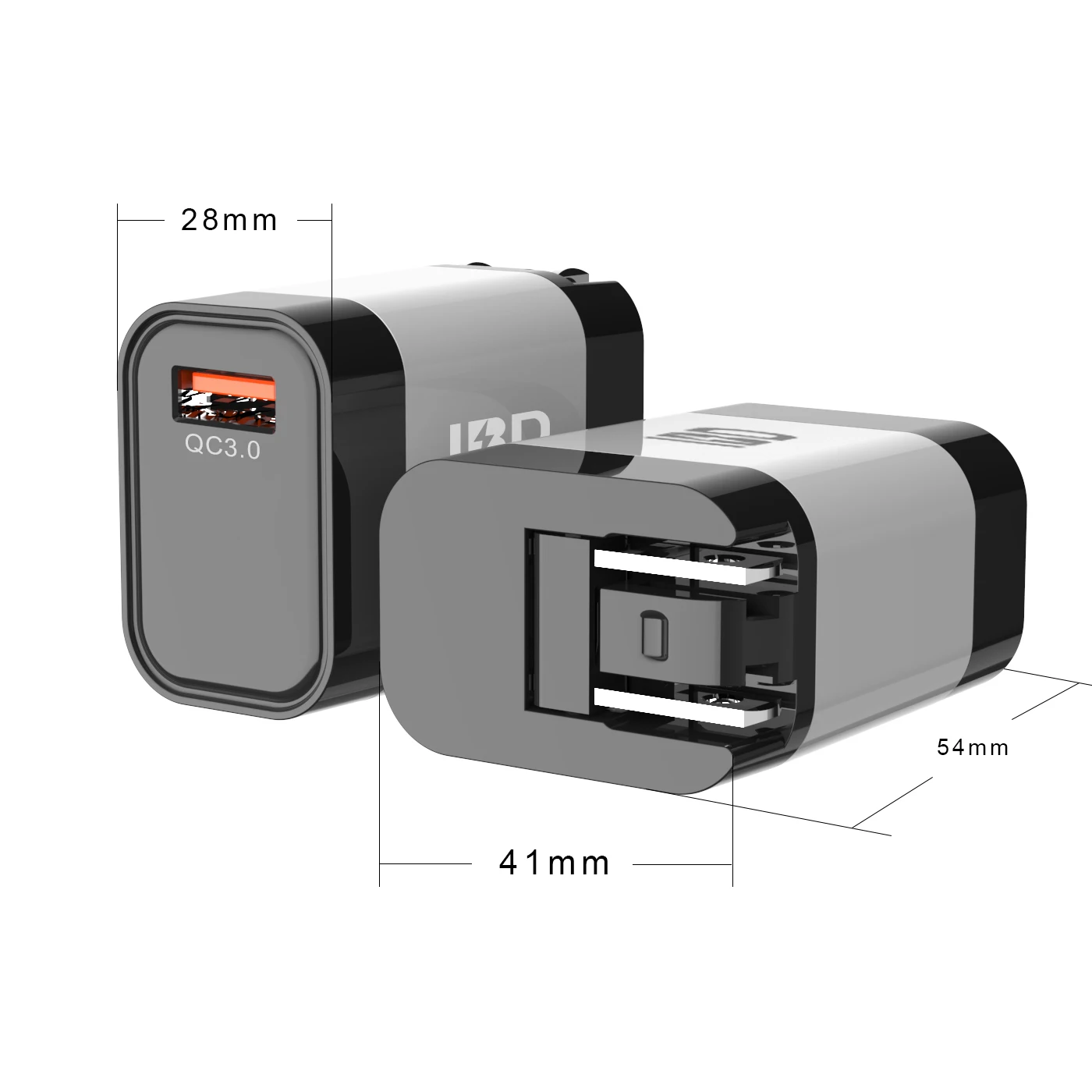 IBD  OEM And ODM Factory Single QC 3.0 Port 18W  USB -A Wall Charger For Mobile Phones Fast Charging