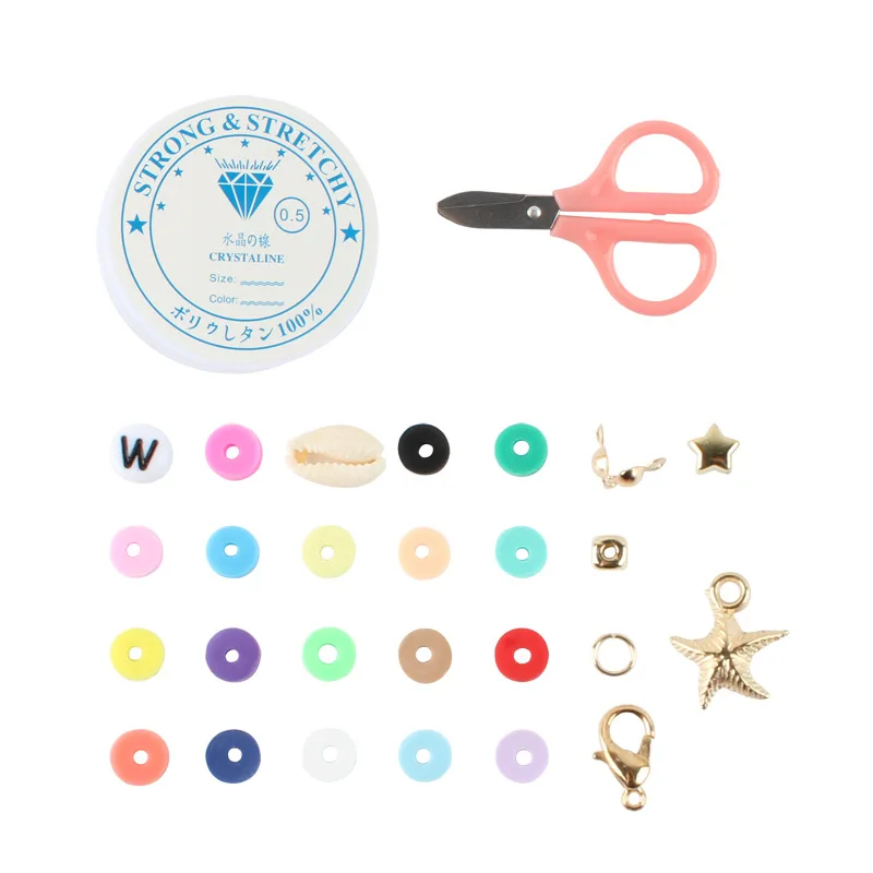 Hot Sale Bohemian DIY Jewelry Set 24 Grids Polymer Clay Spacer Beads with Jewelry Findings Tools