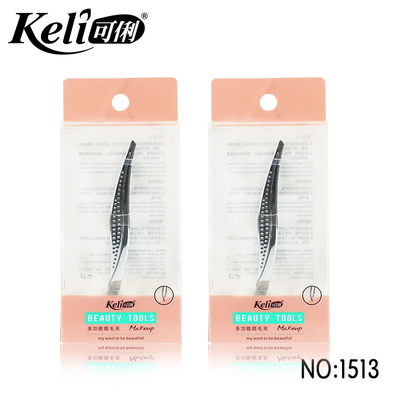 Factory Wholesale price best tools  Anti-scratch handle professional eyebrow tweezer Bevel eyebrow clip