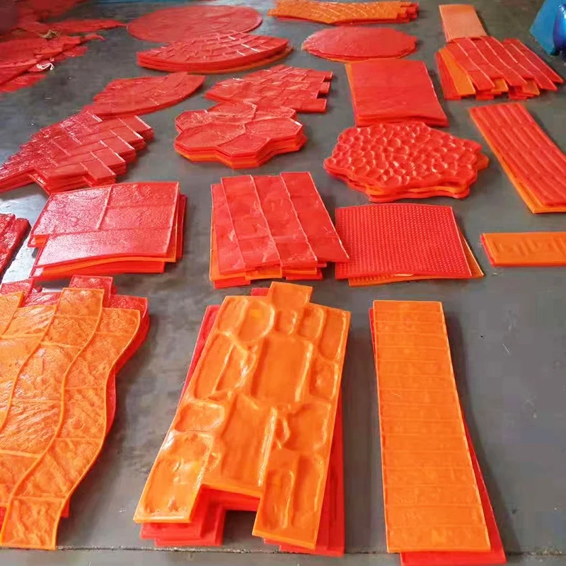 Sturdy Polyurethane Texturing Mat Random Stone Concrete Stamp Mat