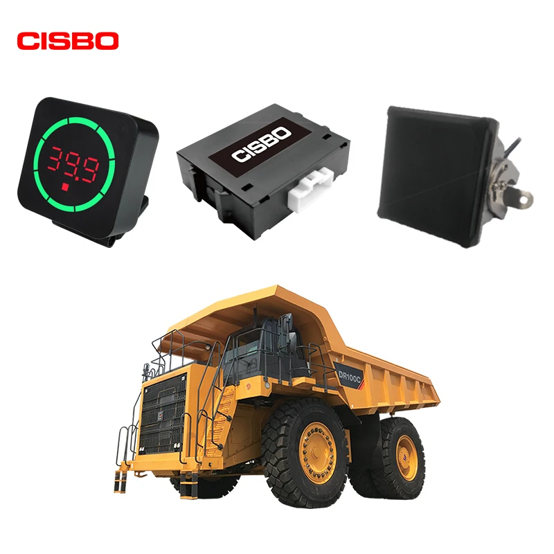 Front and rear sensor with one LED display Collision Avoidance System 77ghz radar proximity warning system for truck bus