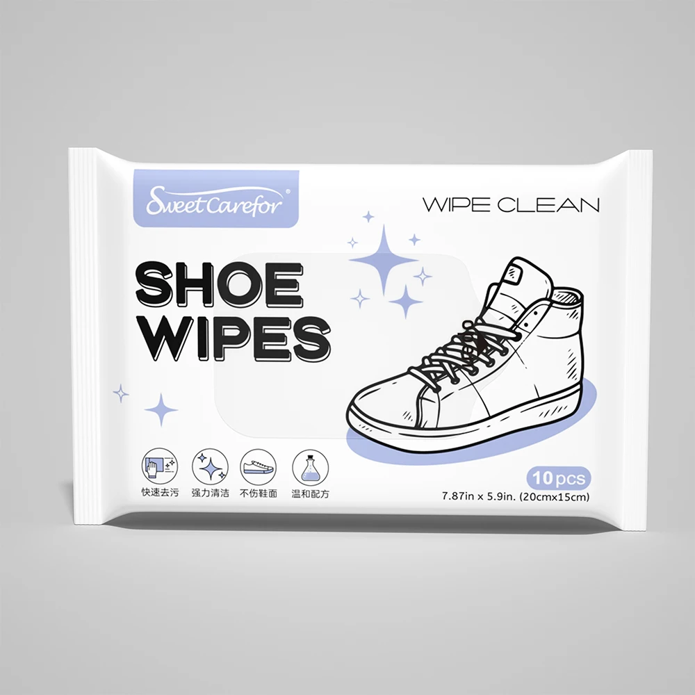 Sweet Carefor Shoes Wipes Disposable Sneaker Wipes Easy Carrying Shoe Cleaning Wipes