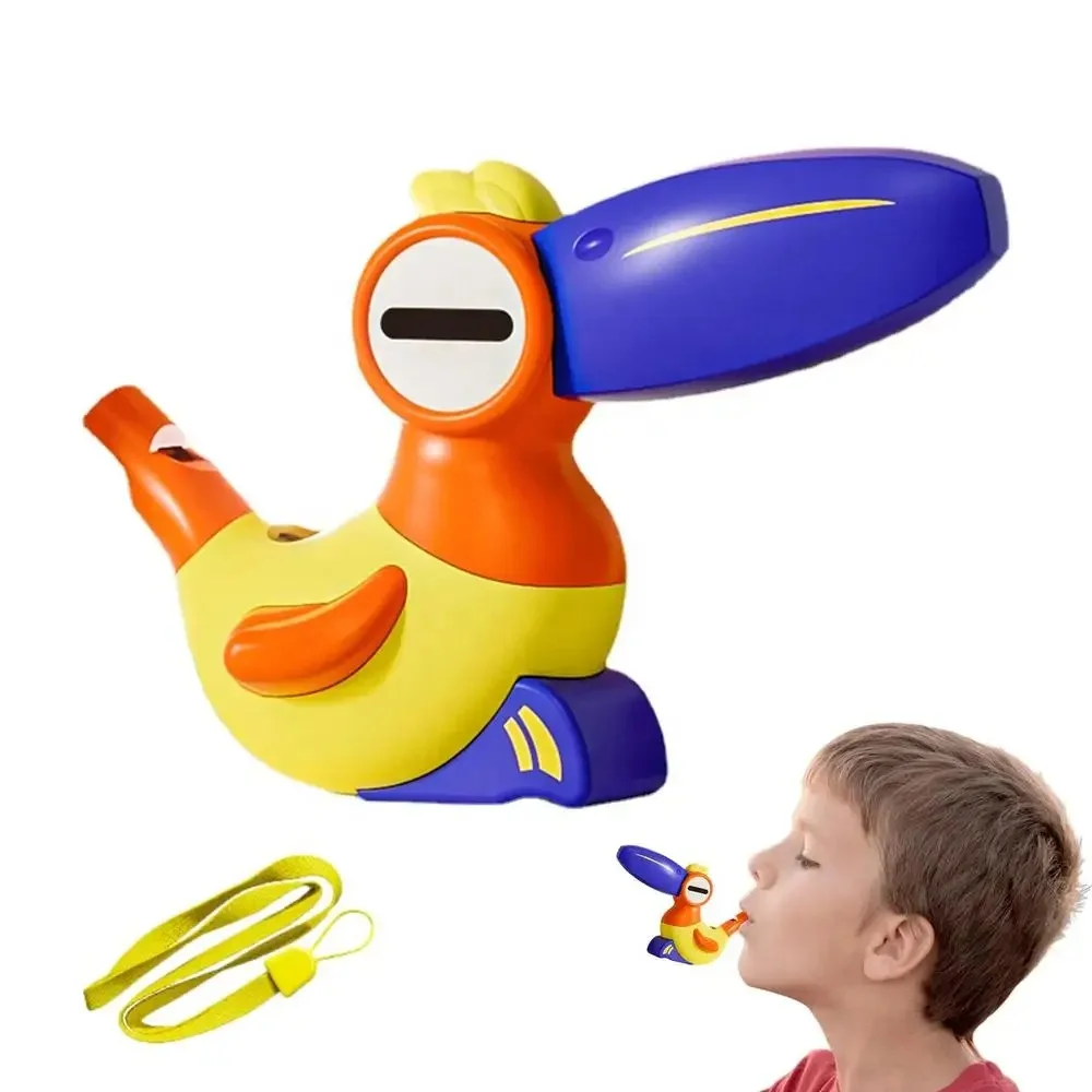 Wholesale cartoon water bird whistle children toy pelican water whistle pronunciation trainer baby trumpet bird call whistle toy