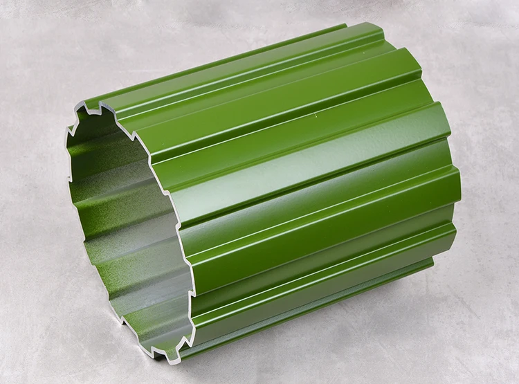 Customized Green polugonal aluminum lamp post  profile aluminium tube