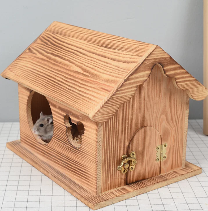 Hamster Chinchilla Small Animals Pet Hut Wooden House