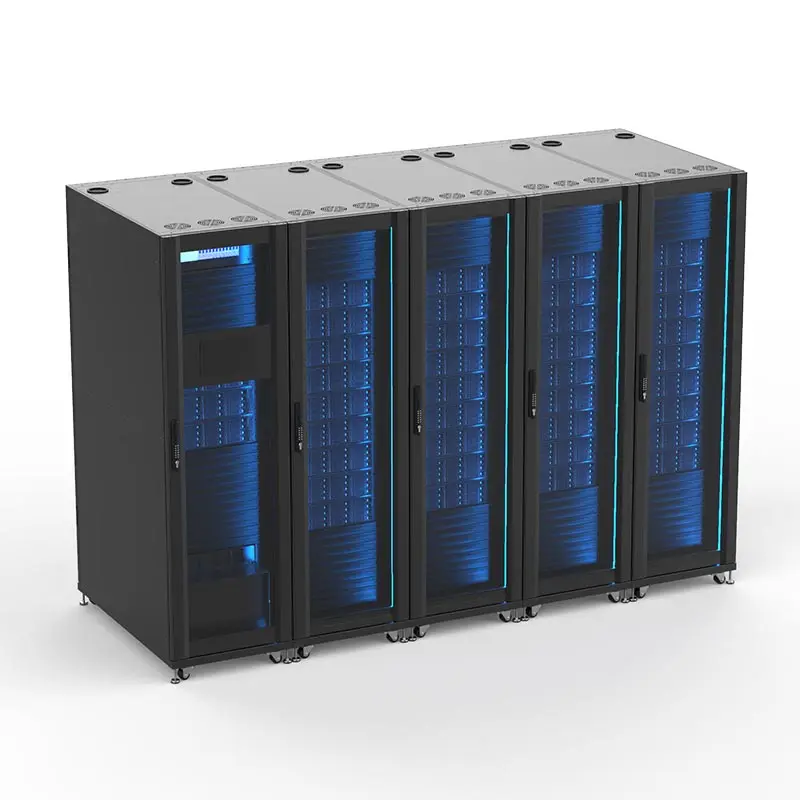 ningbo lepin factory sell  network cabinet smart data center 42u 19inch black server rack proforated door cabinet price list